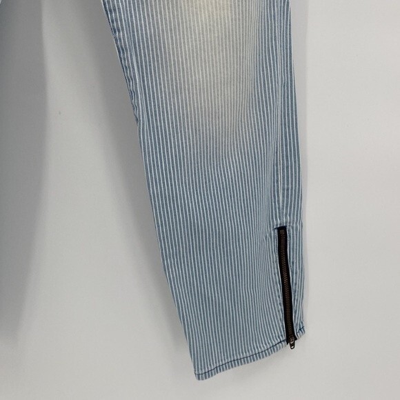 J.Crew Toothpick Womens Railroad Stripe Mid Rise Stretch Denim Jeans Size 31 - Picture 3 of 10